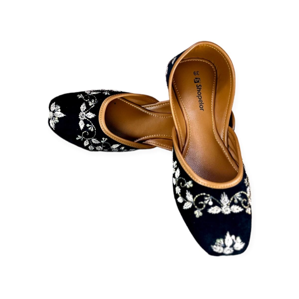Original Leather Sole Nagra Karchupi Jutti - Image 1