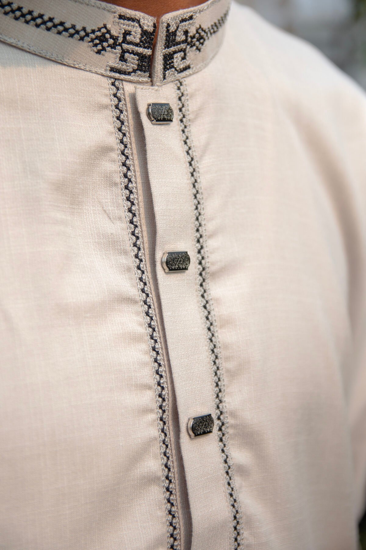 Embroidered Panjabi with Snap Buttons - Image 5